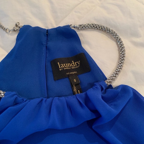 Laundry by Shelli Segal Jewel neck chiffon gown - Picture 3 of 4